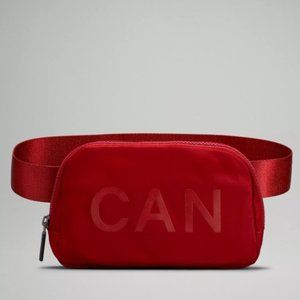 Lululemon Everywhere Belt Bag Team Canada Olympic 2022 COC logo DARK SPORT RED
